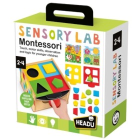 Montessori Laboratorul Senzorial cu forme din lemn 2-4 ani